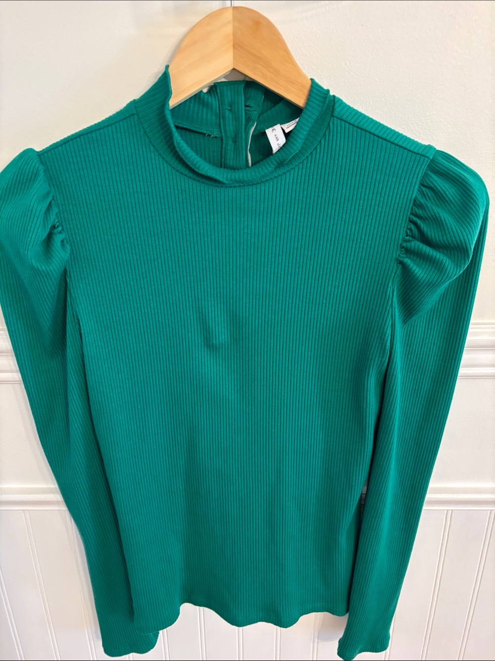 Girl’s Janie Jack and Emerald Green Ribbed Long-Sleeve Mock Neck Ribbed Top 16